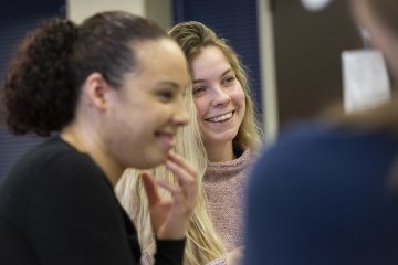 Students in Therapeutic Recreation Walker TR Lab 0305