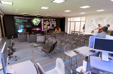 Rendering of the new Cyber Range at Utica University